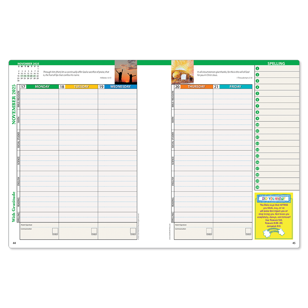 2025-26 Elementary Teacher Catholic Planner (NAB) - SOAR