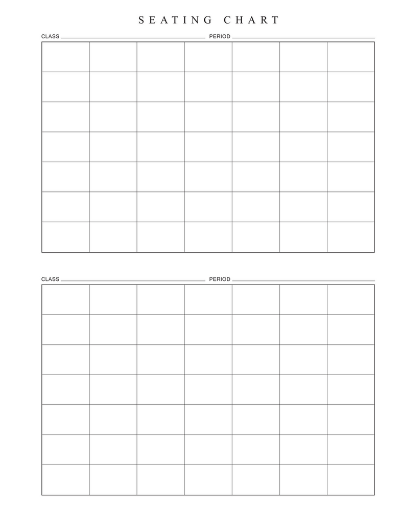 Teacher Planner Seating Chart