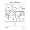 Free color-by-numbers download complements Paul's Shipwreck activity card