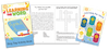 Inside spread of Learning the Word Activity Book & dog tag stickers